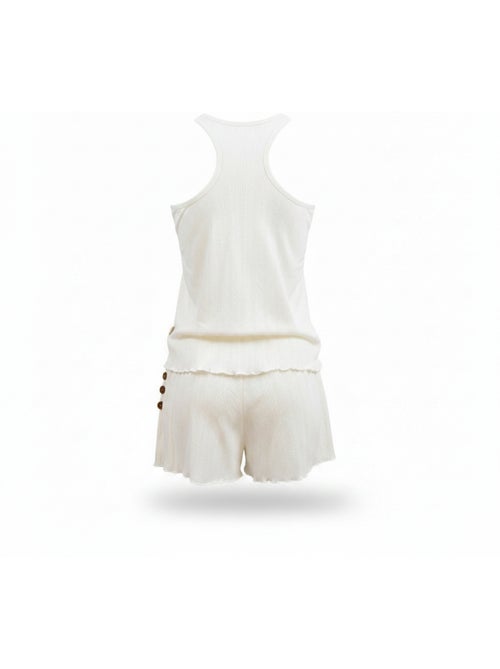 Pijama Mujer INFINITIF PARIS Conjunto Camiseta y Pantalón Corto Punto - Kiabi Pijama Mujer INFINITIF PARIS Conjunto Camiseta y Pantalón Corto Punto - Kiabi