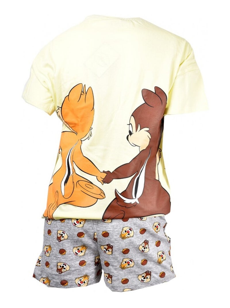 Pijama mujer LICENCE DISNEY Gris amarillo - Kiabi