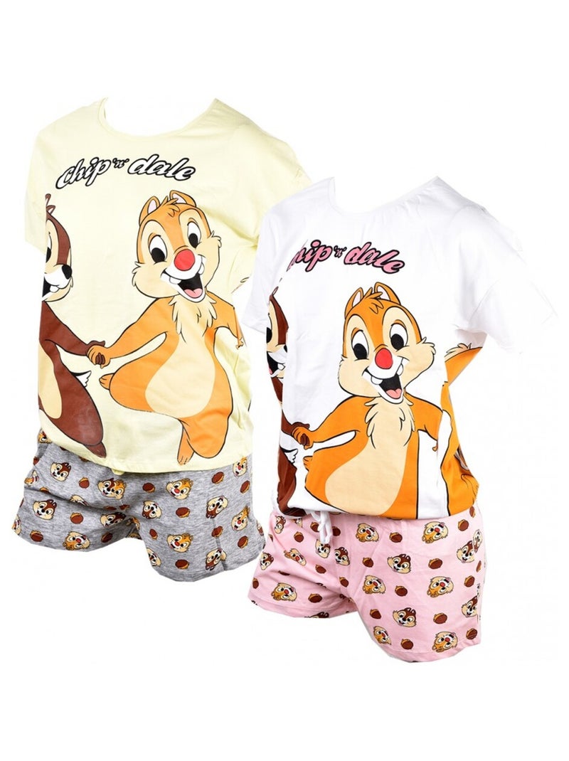 Pijama mujer LICENCE DISNEY Gris amarillo - Kiabi
