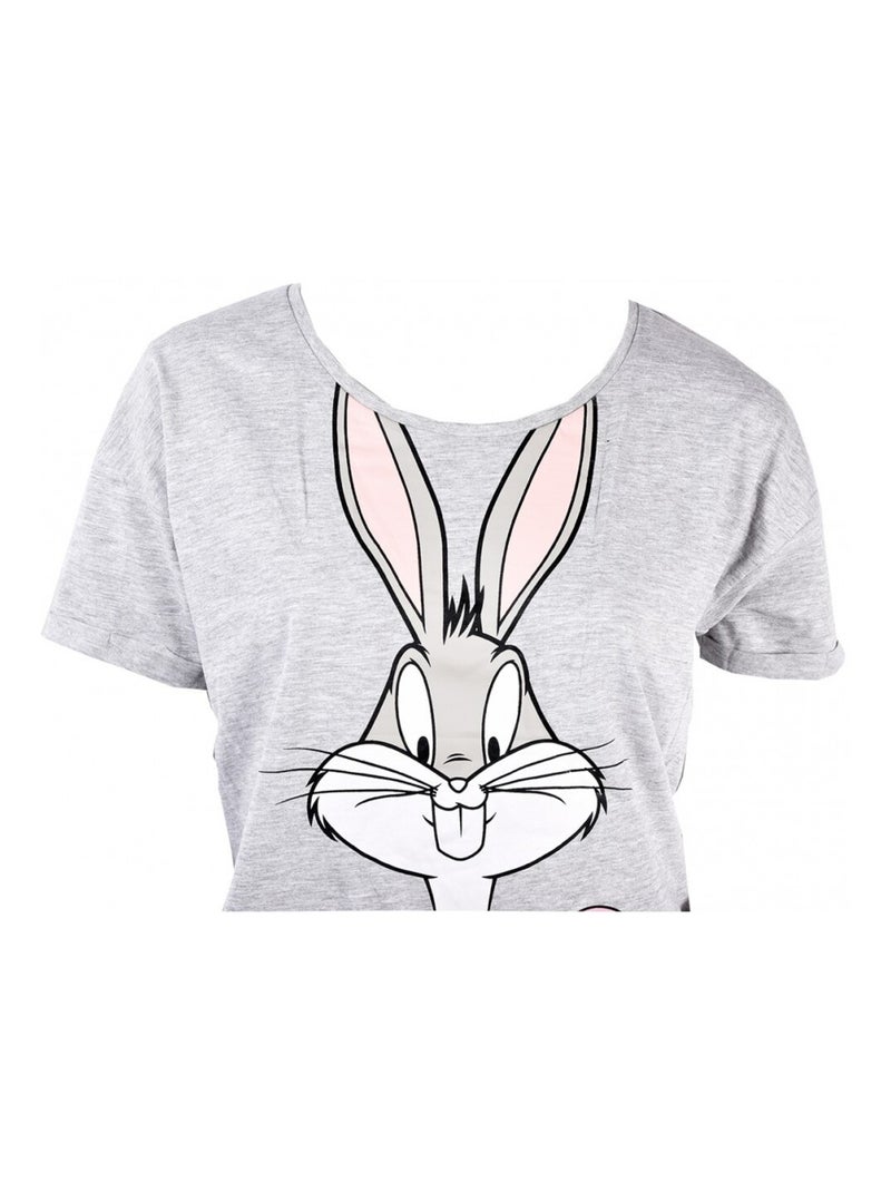 Pijama Mujer LOONEY TUNES Gris rosa - Kiabi