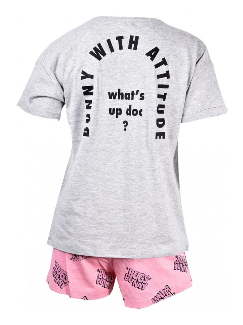 Pijama Mujer LOONEY TUNES Gris rosa - Kiabi