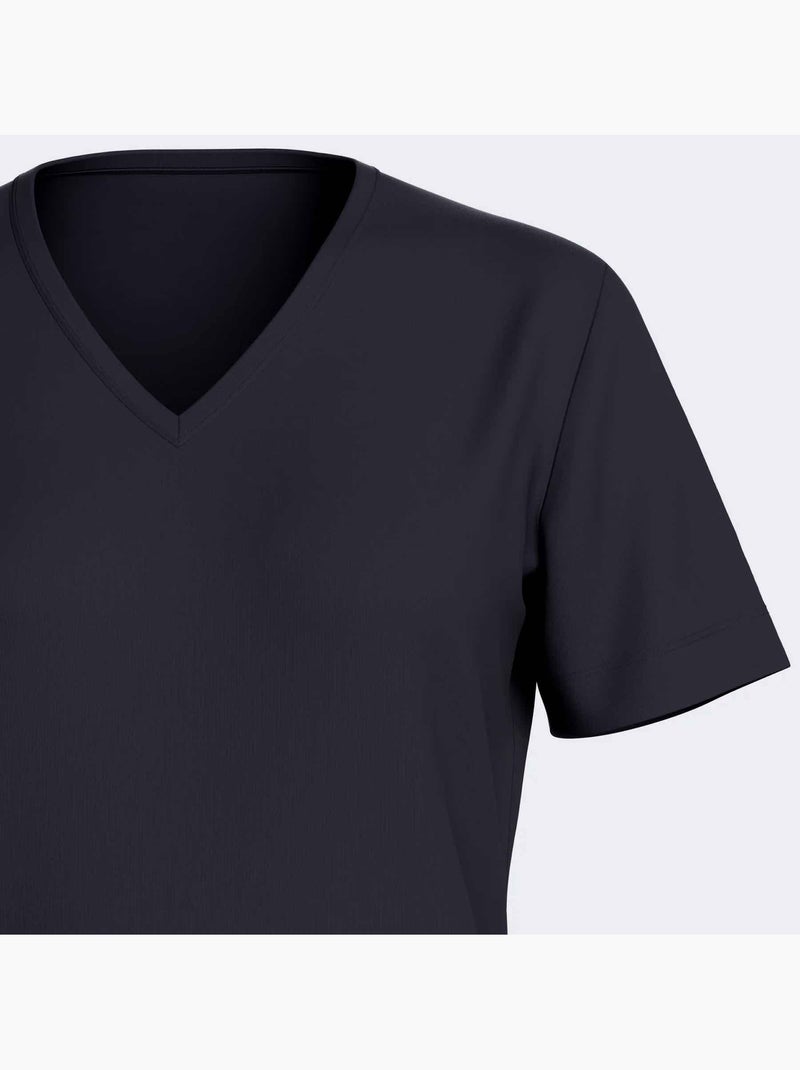 Pijama mujer lyocell manga corta | Impetus Azul marino - Kiabi
