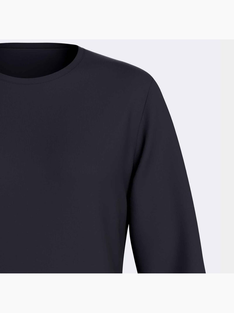 Pijama mujer manga larga lyocell | Impetus Azul marino - Kiabi