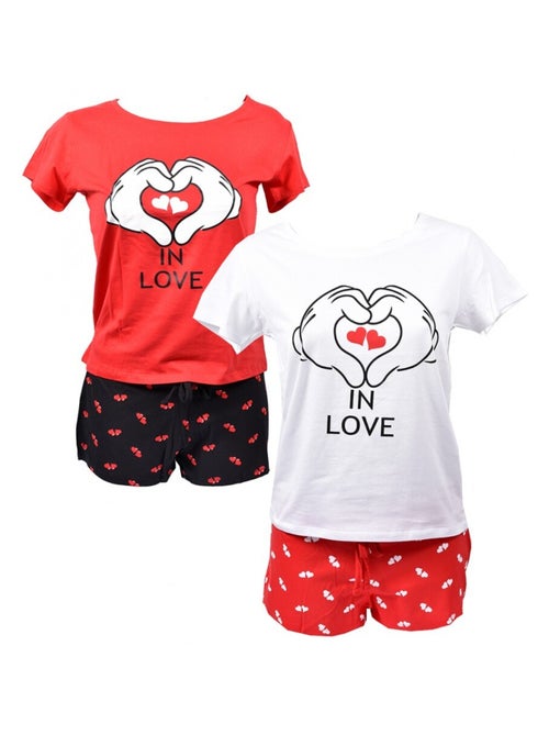 Pijama Mujer MINNIE Algodón - Pack de 2 - Kiabi Pijama Mujer MINNIE Algodón - Pack de 2 - Kiabi