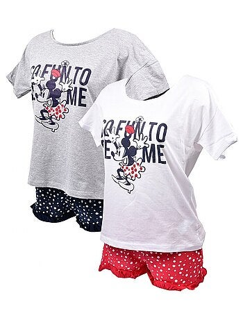 Pijama Mujer MINNIE Algodón - Pack de 2