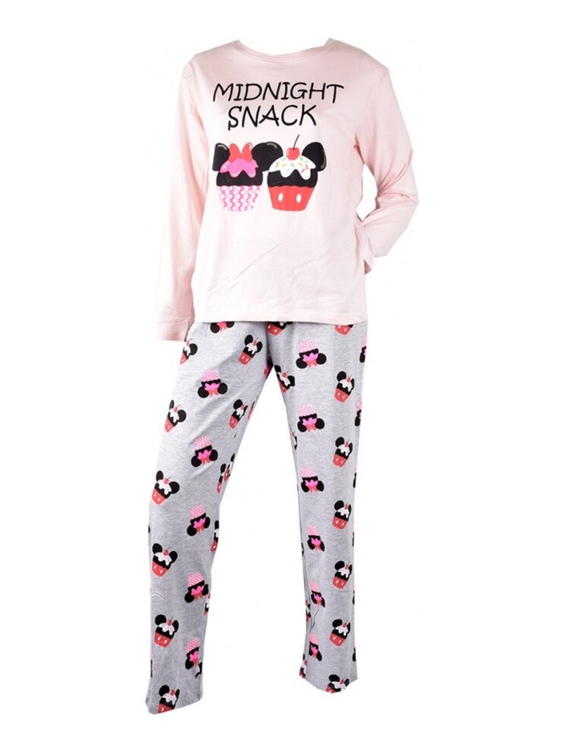Pijama Mujer MINNIE en Algodón - Pack de 2 Blanco Rosa - Kiabi