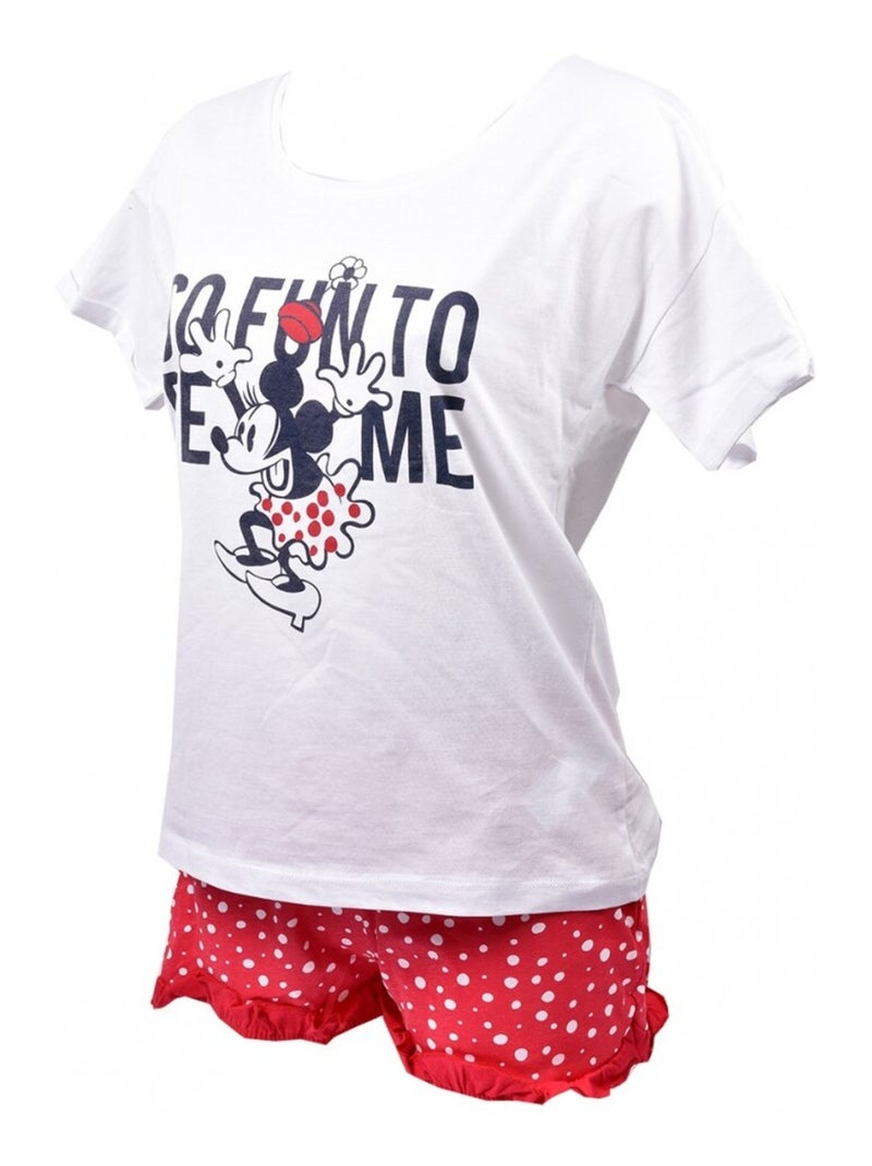 Pijama Mujer MINNIE en Algodón - Pack de 2 Gris blanco - Kiabi