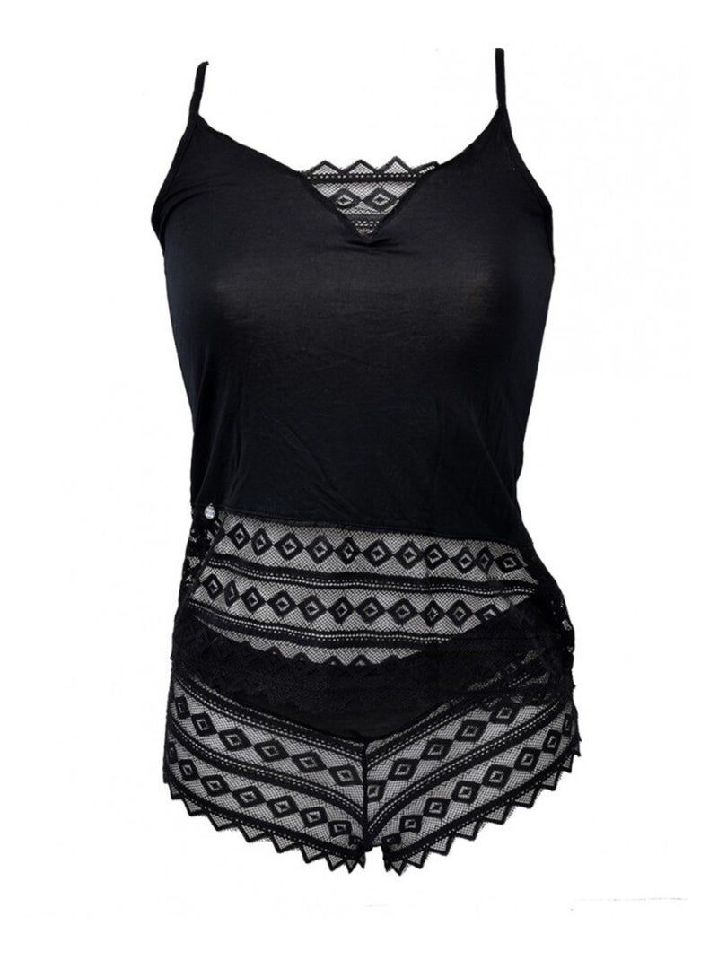 Pijama Mujer NO PUBLIK en Viscosa - Pack de 2 Negro Gris - Kiabi