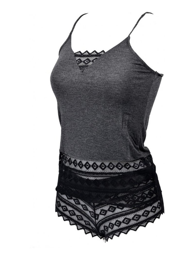 Pijama Mujer NO PUBLIK en Viscosa - Pack de 2 Negro Gris - Kiabi