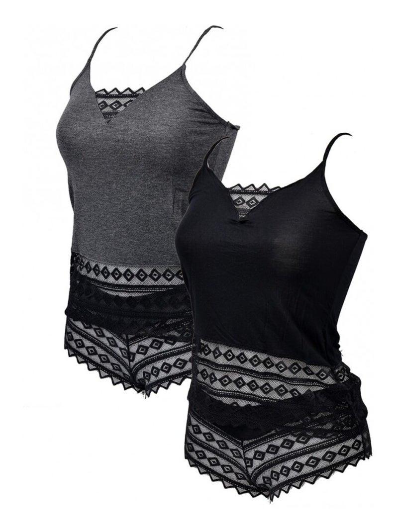 Pijama Mujer NO PUBLIK en Viscosa Gris - Kiabi