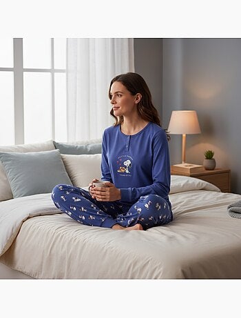 Pijama mujer ozabi ligero bordado estampado