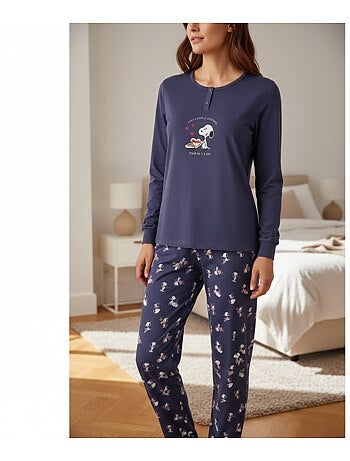 Pijama mujer ozabi ligero bordado estampado