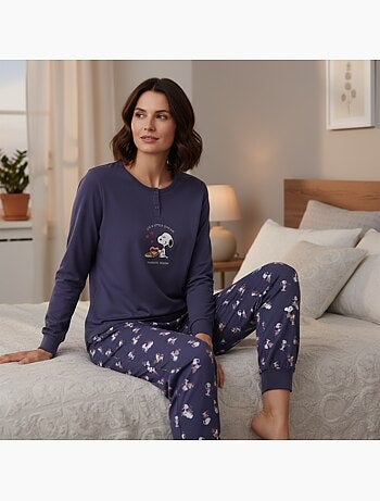 Pijama mujer ozabi ligero bordado estampado