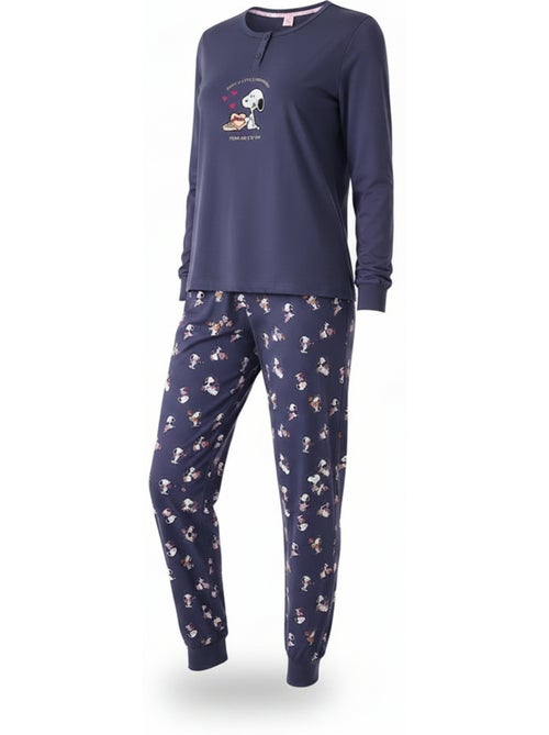 Pijama mujer ozabi ligero bordado estampado - Kiabi Pijama mujer ozabi ligero bordado estampado - Kiabi