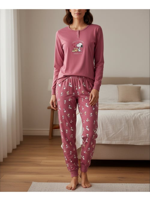 Pijama mujer ozabi ligero bordado estampado - Kiabi Pijama mujer ozabi ligero bordado estampado - Kiabi