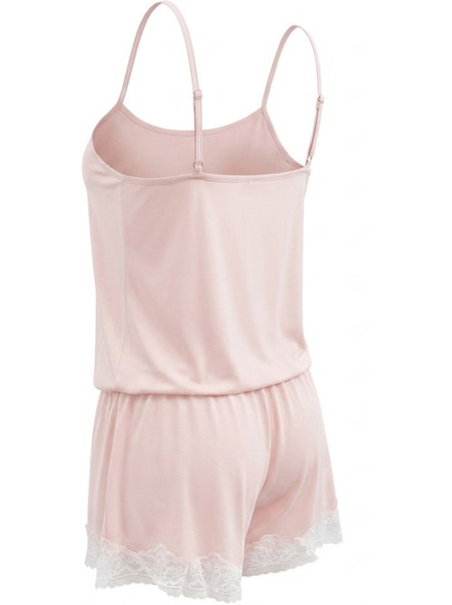 Pijama mujer viscosa tirantes cuello de pico encaje tacto suave - Kiabi Pijama mujer viscosa tirantes cuello de pico encaje tacto suave - Kiabi
