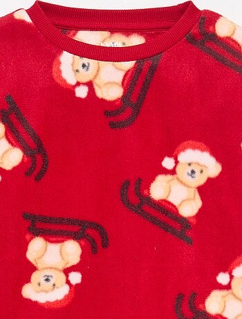 Pijama Navideño Polar Estampado