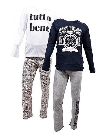 Pijama Niña CASA AND CO - Pack de 2