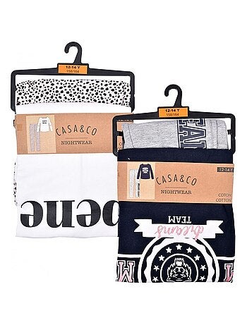 Pijama Niña CASA AND CO - Pack de 2