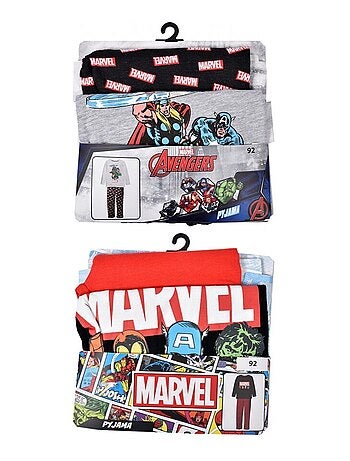 Pijama niño AVENGERS en algodón - Pack de 2