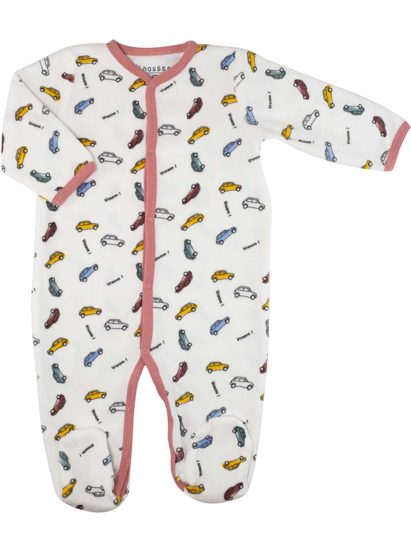 Pijama para bebé de terciopelo Blanco - Kiabi