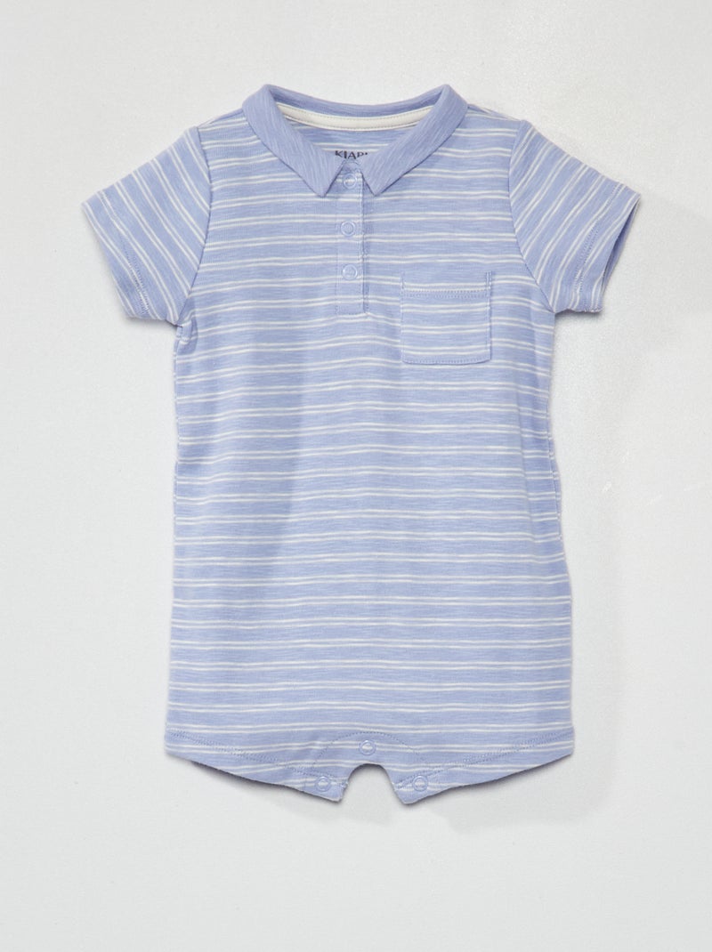 Pijama pelele a rayas AZUL - Kiabi