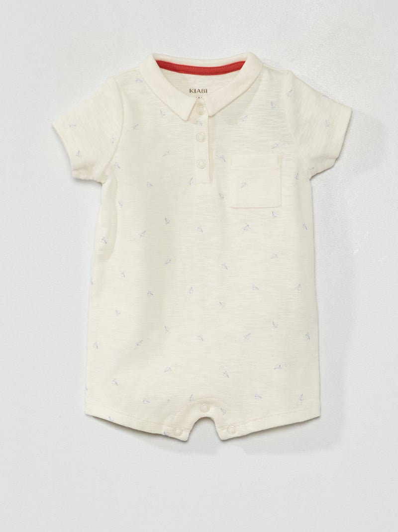 Pijama pelele a rayas BLANCO - Kiabi
