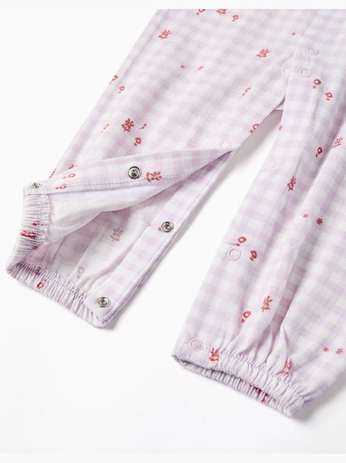 Pijama pelele de algodón con estampado a cuadros Vichy - Kiabi Pijama pelele de algodón con estampado a cuadros Vichy - Kiabi