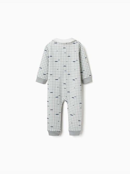 Pijama pelele de algodón con estampado a cuadros vichy - Kiabi Pijama pelele de algodón con estampado a cuadros vichy - Kiabi
