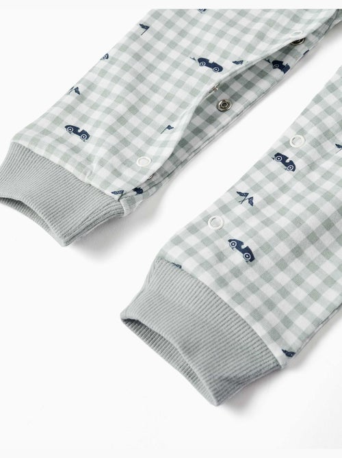 Pijama pelele de algodón con estampado a cuadros vichy - Kiabi Pijama pelele de algodón con estampado a cuadros vichy - Kiabi