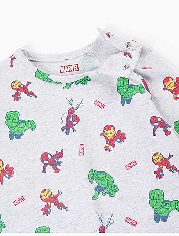 Pijama pelele de algodón con estampados de Marvel