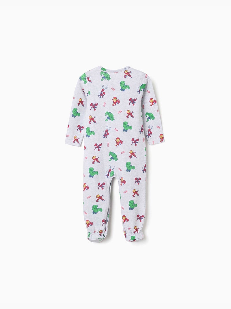 Pijama pelele de algodón con estampados de Marvel Gris claro - Kiabi