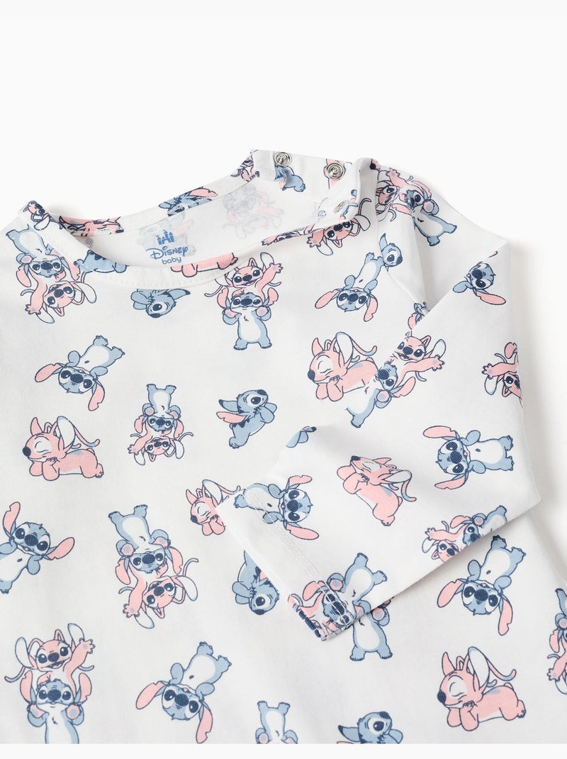 Pijama pelele de algodón con motivo de Stitch Beige claro - Kiabi