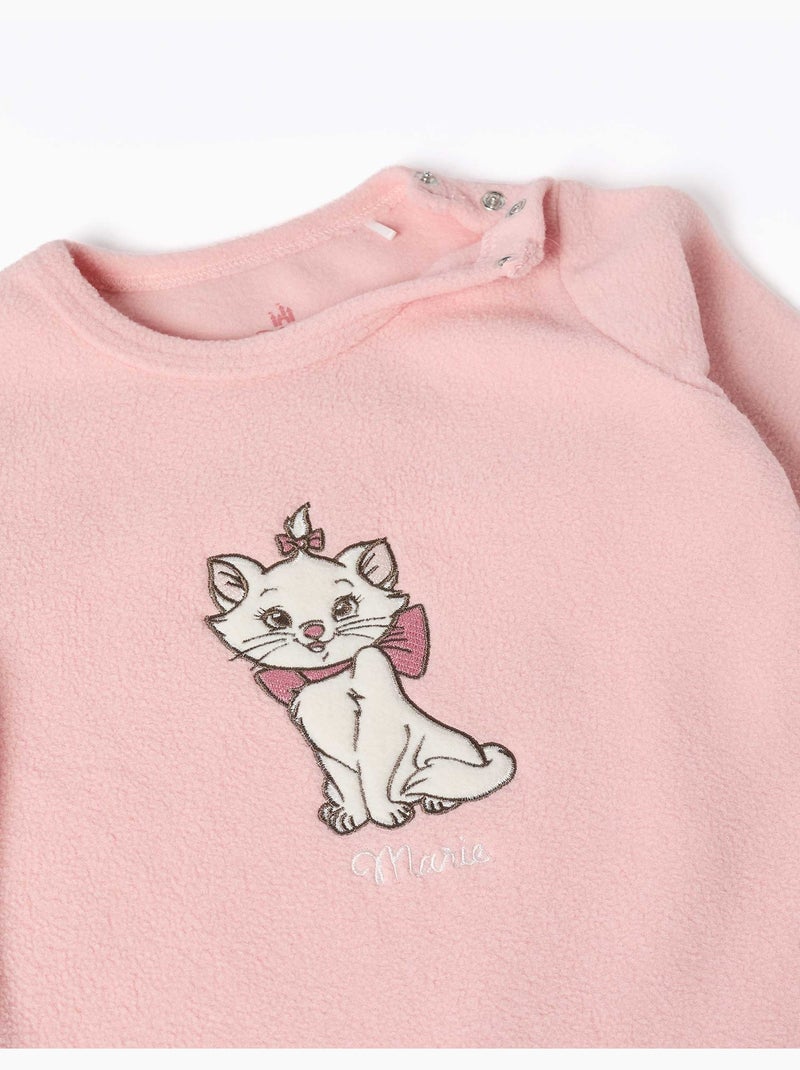 Pijama pelele de felpa polar con marie Rosa claro - Kiabi