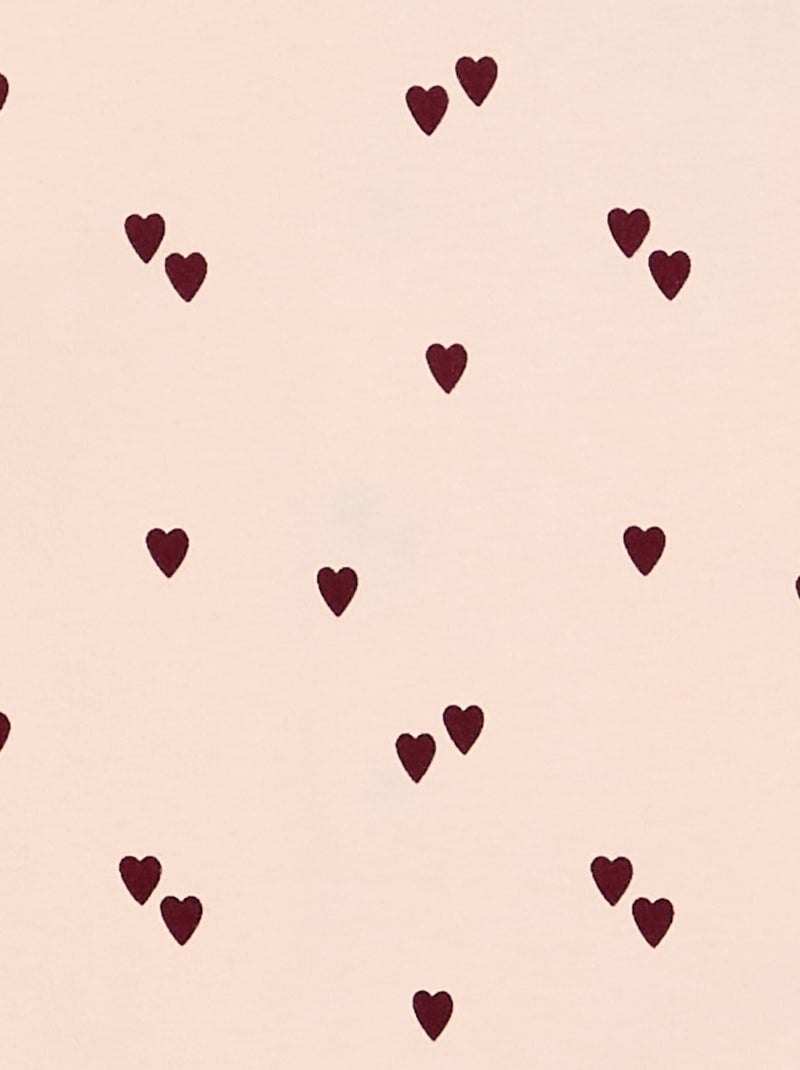 Pijama pelele de jersey de algodón Rosa - Kiabi