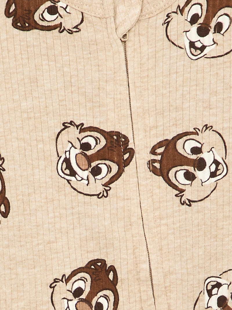 Pijama pelele de manga corta Beige - Kiabi