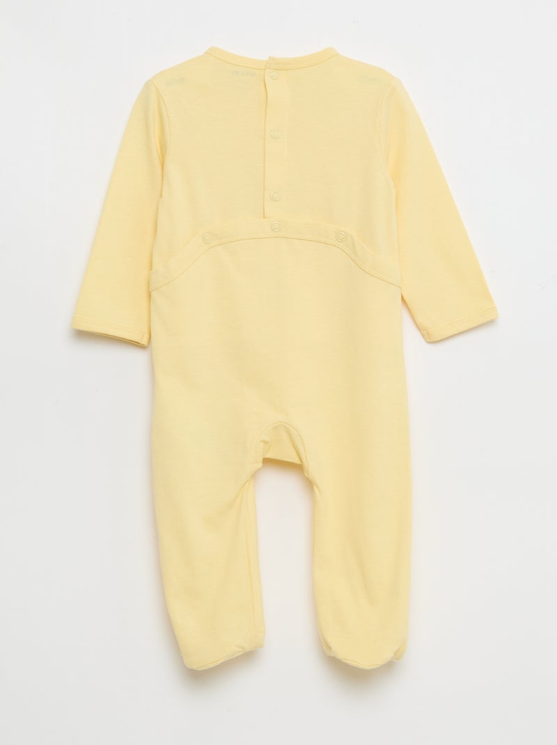 Pijama pelele de manga larga Amarillo - Kiabi