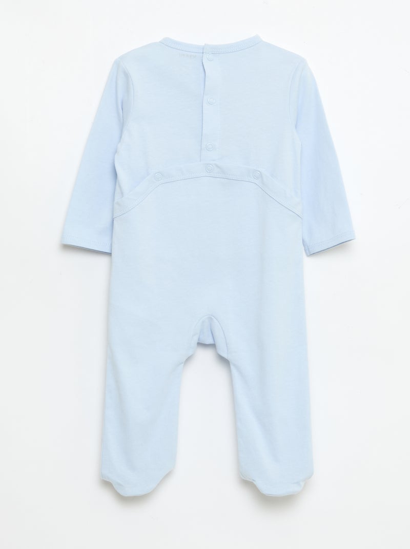 Pijama pelele de manga larga Azul - Kiabi