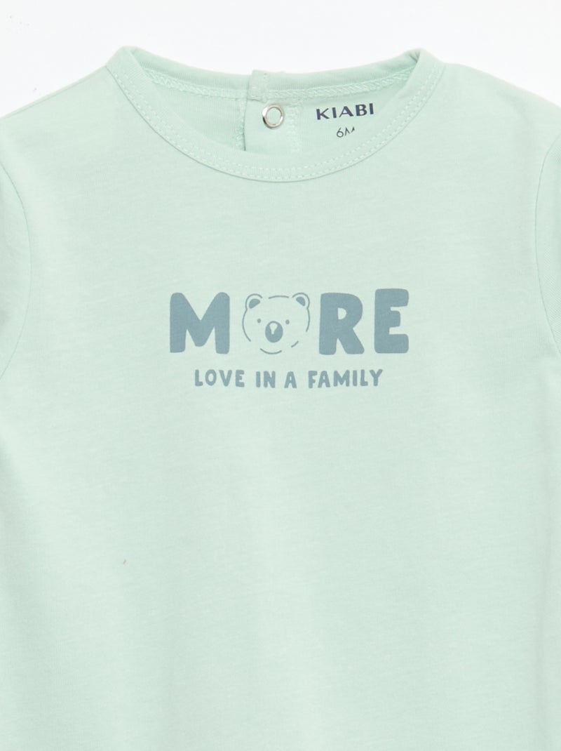 Pijama pelele de manga larga Azul - Kiabi