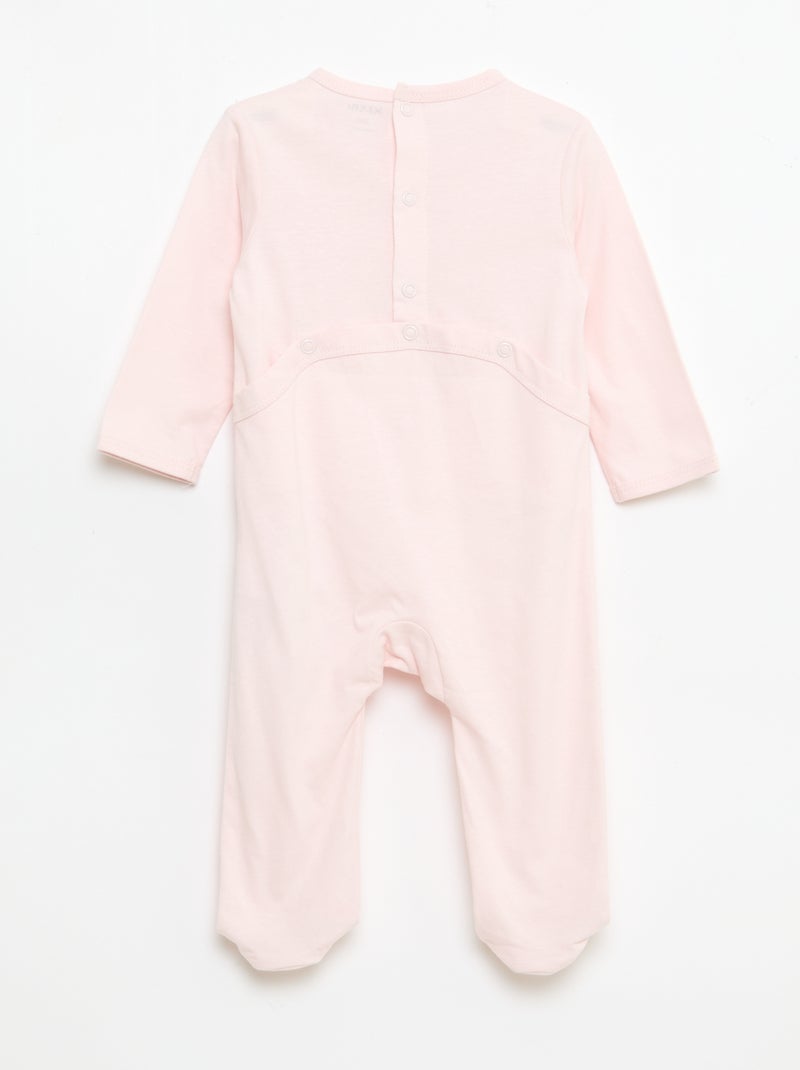 Pijama pelele de manga larga Rosa - Kiabi