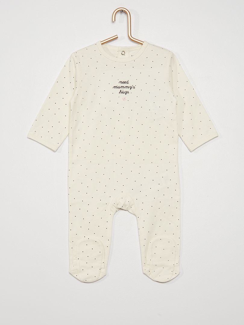 Pijama pelele de punto BLANCO - Kiabi