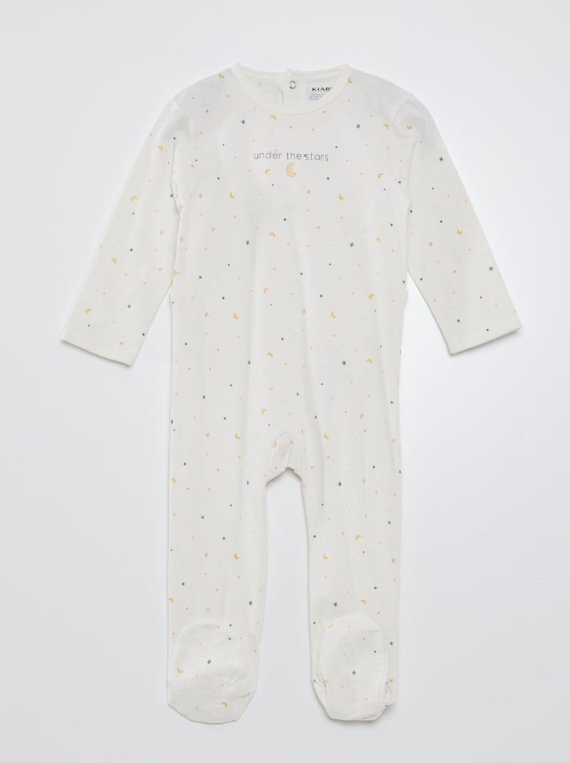 Pijama pelele de punto BLANCO - Kiabi