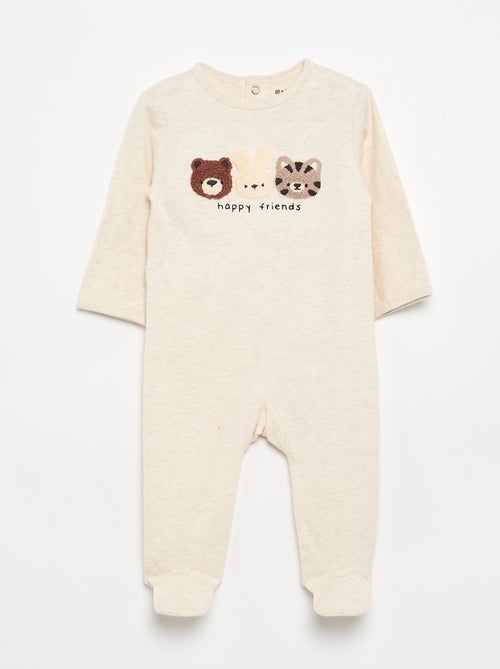 Pijama pelele de punto de algodón - Kiabi