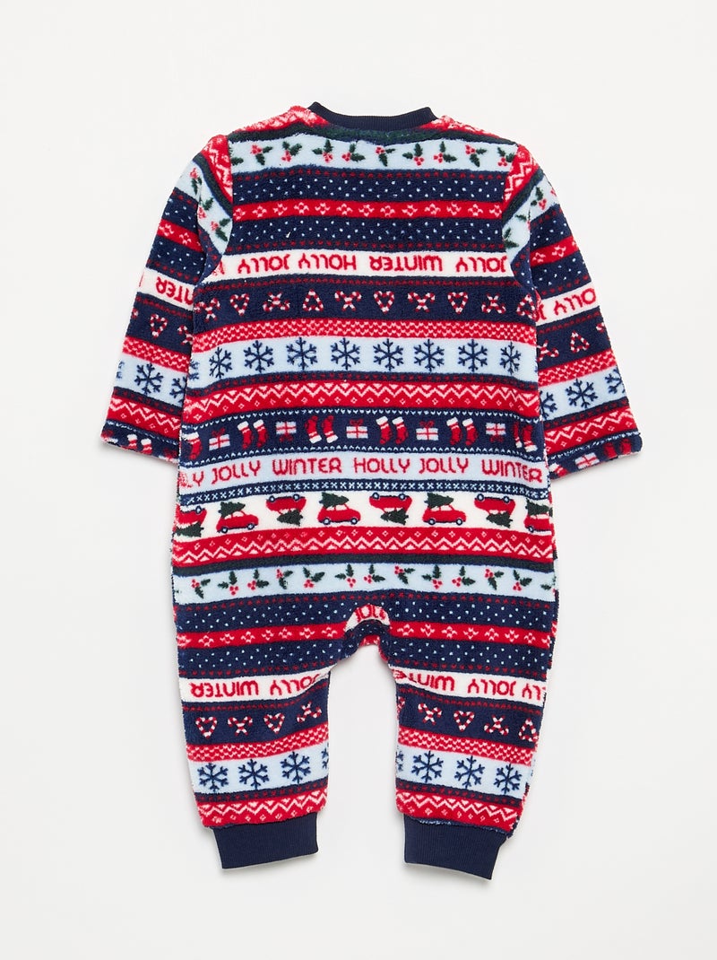 Pijama pelele de tejido polar Azul - Kiabi