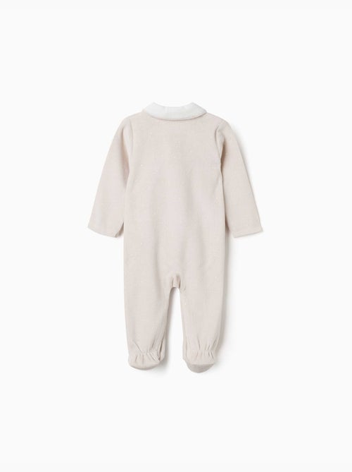 Pijama pelele de terciopelo con estampado de estrellas y lunas - Kiabi Pijama pelele de terciopelo con estampado de estrellas y lunas - Kiabi