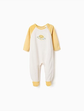Pijama pelele de terciopelo con saturno bordado