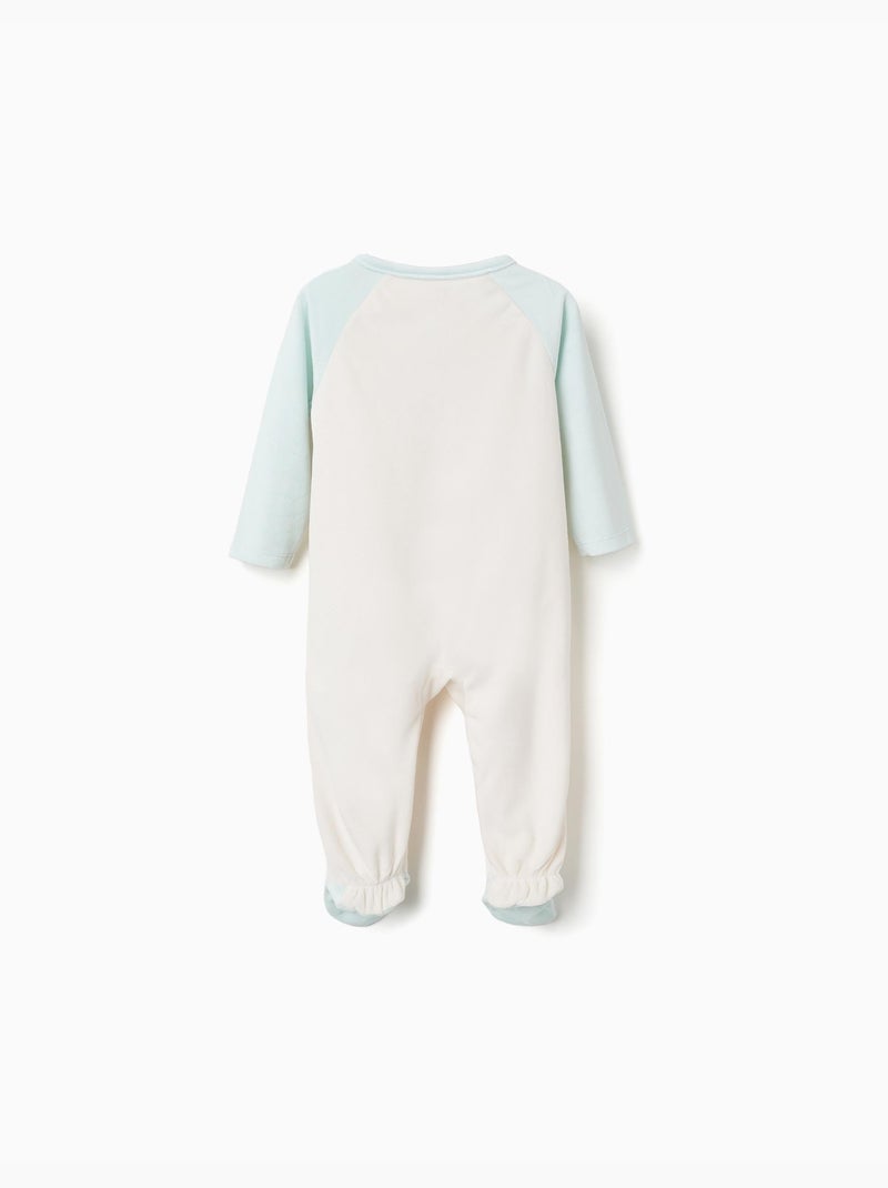 Pijama pelele de terciopelo con unicornio Blanco - Kiabi