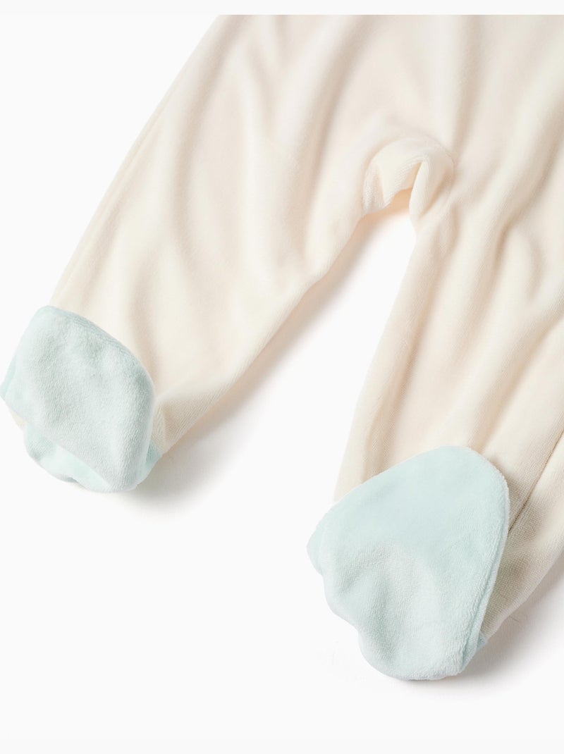 Pijama pelele de terciopelo con unicornio Blanco - Kiabi