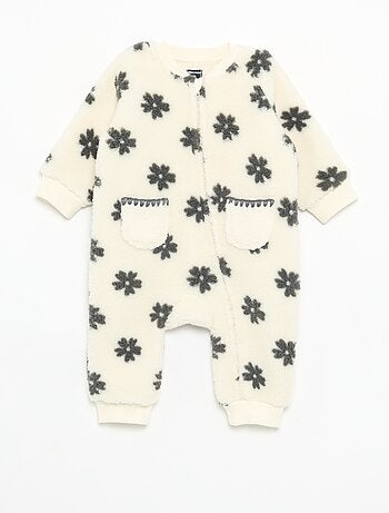 Pijama pelele muy cálido de tejido afelpado