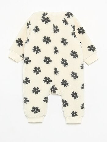 Pijama pelele muy cálido de tejido afelpado